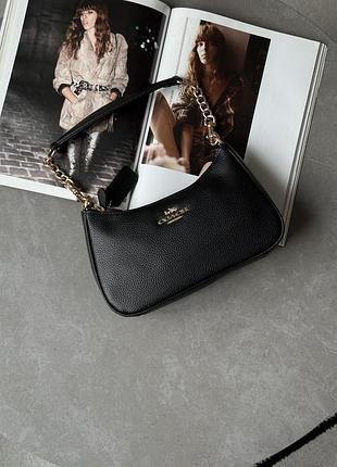 Сумка coach teri shoulder bag black/gold 3