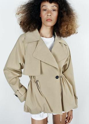 Тренч жіночий бежевий zara new