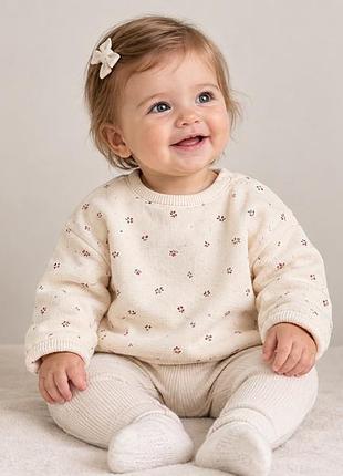 Світшот zara baby у дрібний квітковий принт (розмір 68 / 3–6 міс)