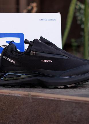Мужские кроссовки из текстиля salomon odyssey elmt gore-tex nd черные на змейке водонепроницаемые осенние повседневные надежные соломон