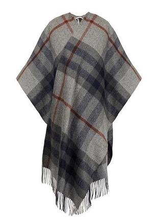 Люкс бренд gestuz malou wool poncho пончо в клітинку 100% вовна  оригінал