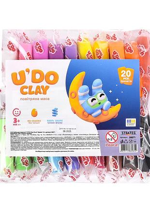Набір для творчості "u'do clay 20 шт." брикет 10 г strateg (30871) 5152327