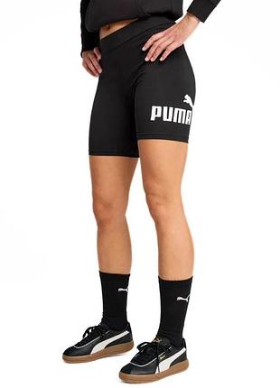 Шорти , велосипедки чорні жіночі puma ess logo short leggins