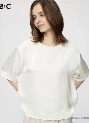 Uniqlo сатинова блуза топ