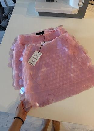 Спідниця zara паетка s 5