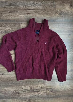 Джемпер gant 100% овеча вовна, розмір xs/s | жіночий светр | червоний