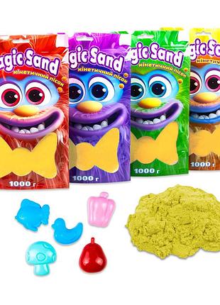 Кинетический песок strateg magic sand в пакете 39404-5 желтый, 1 кг 4705360