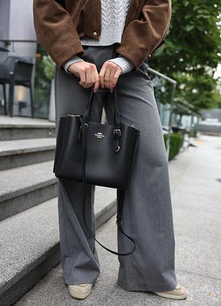 Сумка coach mollie tote bag 25 black/gold