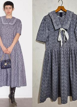 Винтажное  платье котоновое 80-х годов laura ashley