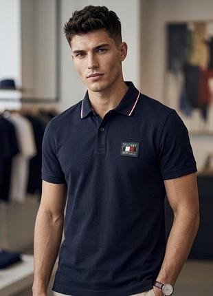 Чоловіча футболка поло tommy hilfiger, брендова футболка поло чоловіча