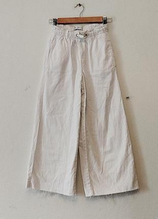 Zara.білі підліткові джинси палаццо.