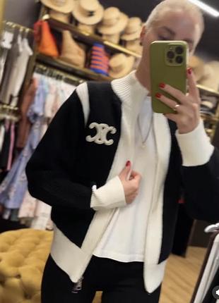 Тепла кофта zip celine 3