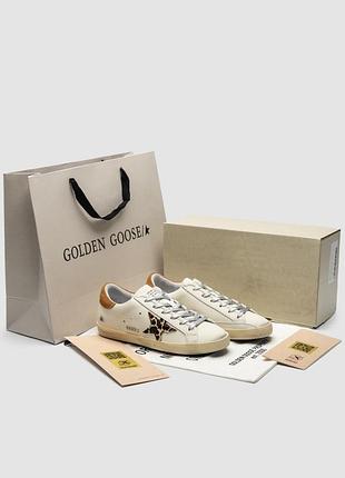 Golden goose superstar low cut white leo star 4