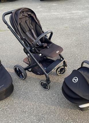 Візочок коляска sybex balios s lux 2024 moon black 3 в 1