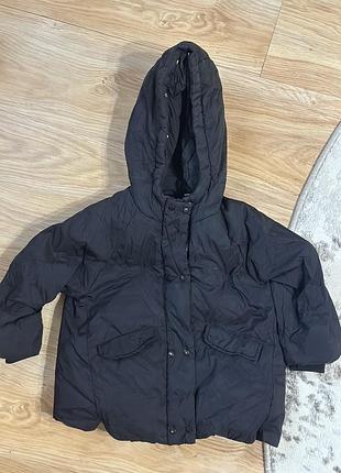 Чорна куртка пуховик zara 98-104 розмір