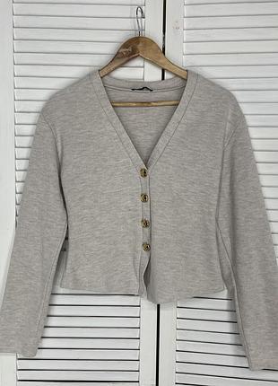 Бежевий кардиган zara