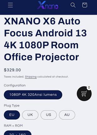 Мультимедийный проектор x nano x6 6