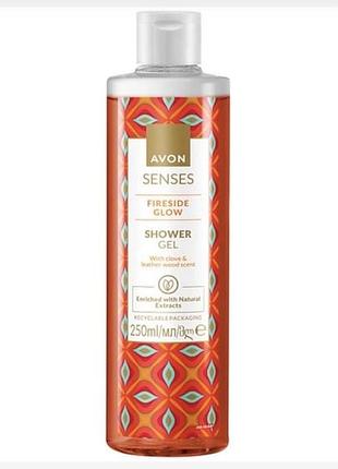 Гель для душу "домашні вогники" - avon senses fireside glow shower gel 250ml.