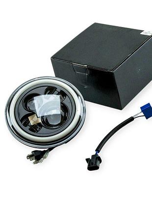 Фара 2101-2121 led (178мм 7") 45w + lens + "ангельські очі"+4led шт. megalight