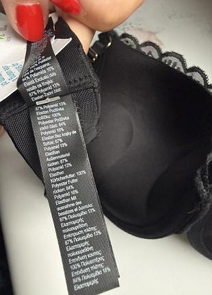 Бюстгальтер чорний з пуш ап 75д primark 7