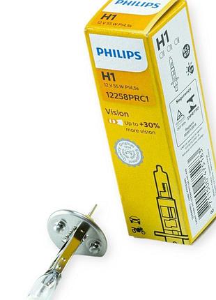 Автолампа h1 12v 55 w philips premium 30%