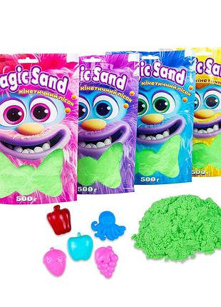 Кинетический песок strateg magic sand в пакете 39403-2 зеленый, 0,500 кг 4705355
