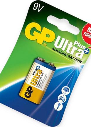 Батарейка "крона" щелочная 9.0v прямоугольная gp ultra plus alkaline блистер