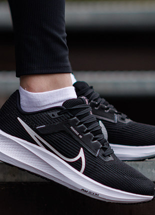 Кроссовки женские nike air zoom pegasus 40 легкие спортивные черно белые пегасус летние текстильные повседневные кроссы для девушк