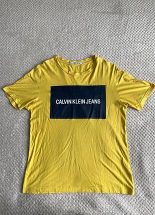 Футболка чоловіча calvin klein jeans,жовта,розмір м