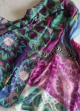 Desigual большой яркий шарф