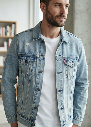 Levi's джинсовая куртка в новом состоянии размер м