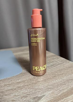 Олія-шиммер для тіла victoria's secret pink peach