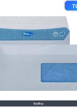 Конверти для листів prestige 110x220 мм, 500 одиниць, папір 80 г, мають прозору вставку для адреси
