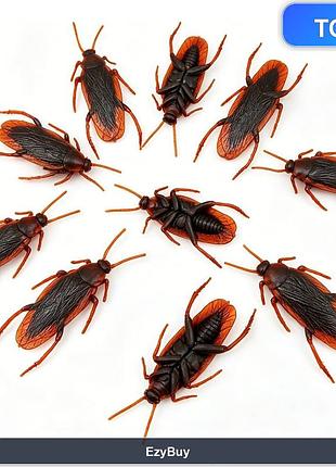 Игрушки-розыгрыши fake cockroach, набор реалистичных тараканов из мягкого пластика для хэллоуина, 30 штук
