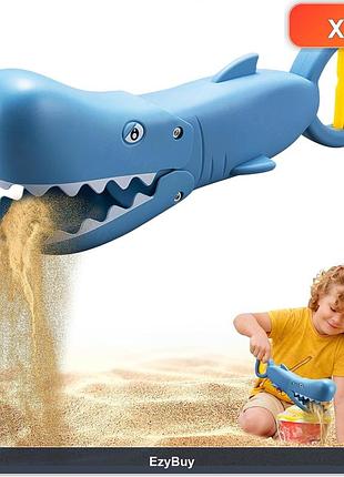 Механічний захват для піску shark, пластиковий загребувач-акула з великою ручкою для розвитку моторики дитини