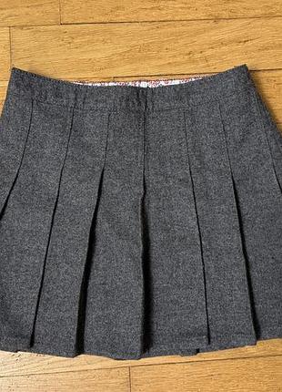 Теплая школьная серая юбка h&m на 11-12 лет 152см для девочки