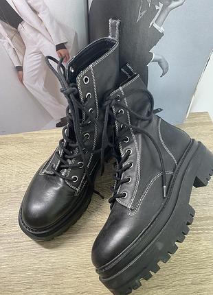 Шкіряні черевики topshop