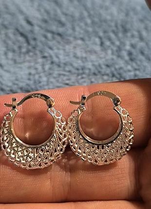 Серебряные серьги 925проба 2