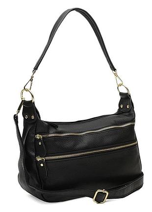 Женская кожаная сумка borsa leather k1213-black 4118929