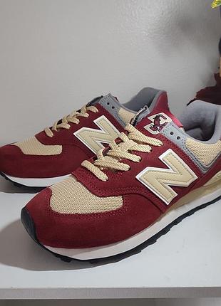 Кросівки new balance 574 boston college eagles (u574cc) бордові eu 42.5 — нові без коробки