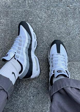 Кроссовки nike air max 95 white&amp;black 3