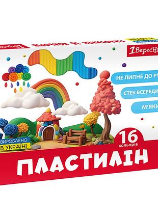 Пластилін 1 вересня classic 540676 16 кольорів 320 г 5056049