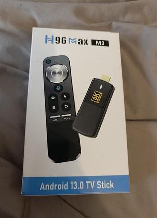 Смарт приставка тв-стик h96 max m3 android 13.0 (8k ultra hd)