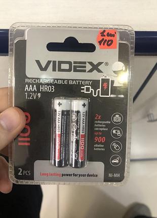 Батарейки videx rechargeable