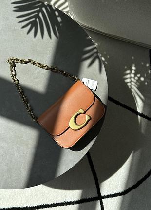 Сумка coach idol bag brown/gold