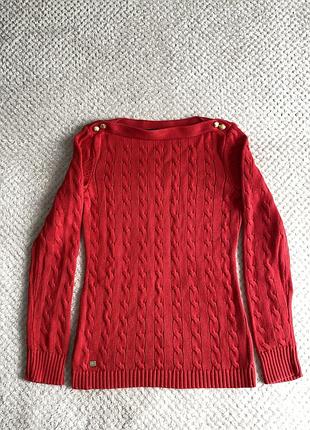 Кофта вʼязана жіноча polo ralph lauren червона,розмір s,xs