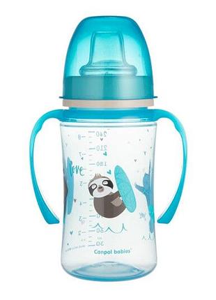 Кружка тренировочная canpol babies easystart 240 мл -sweet fun 6 мес+ блакитний