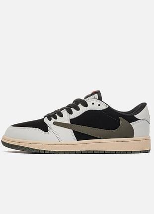 Nike air jordan 1 low og x travis scott olive