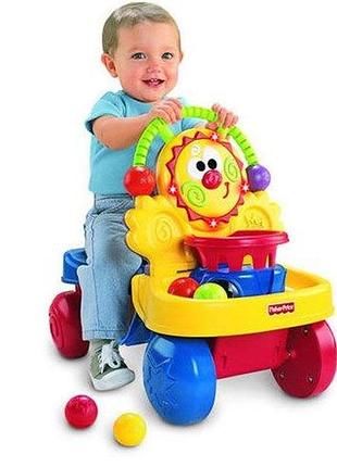 Ходунки-каталка "веселий клоун" (аналог fisher-price) a2053