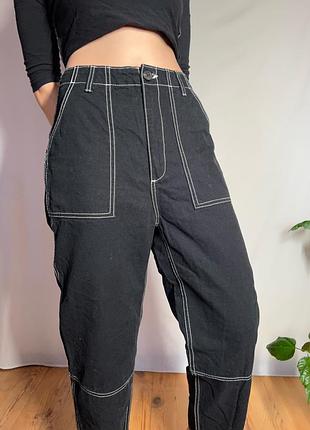 Чорні штани карго h&m divided т4 5